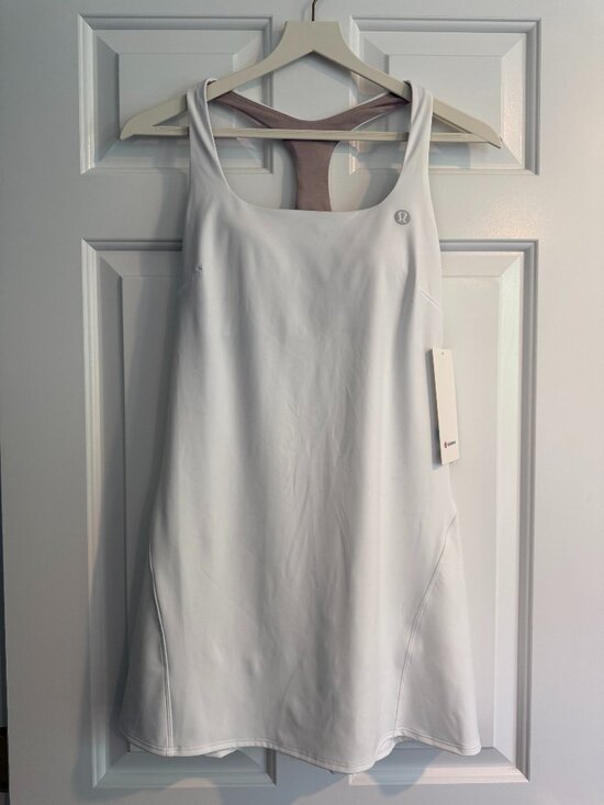 lululemon athletica Dresses & Skirts - NWT Lululemon Lightweight Linerless Tennis Dress White Size 6 Built-In Bra